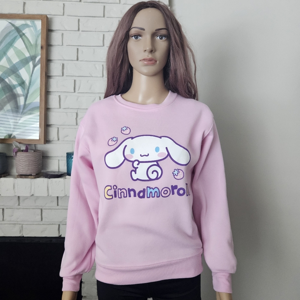 Cinnamoroll Pink Sweatshirt fleece sweater top Sanrio